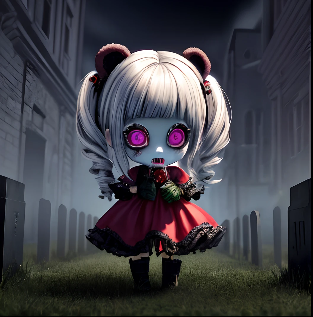 SeaArt Bot
Txt2Img
09:04:17
Cute Baby Chibi Anime,(((Chibi 3D))) (8k wallpapers with highly detailed CG units, masutepiece, Best Quality, Ultra-detailed), (The best lighting, Best Shadow), (Perfect and symmetrical surface (((Zombie Woman, rotting skin))), With eyes that reflect the beauty of the world), Attractive, floating, High resolution, Holding a creepy stuffed bear, Dynamic Pose, graveyard background, Spooky and eerie night.Gothic lolita、hair bell(Chibi:1.5) ,RED dress