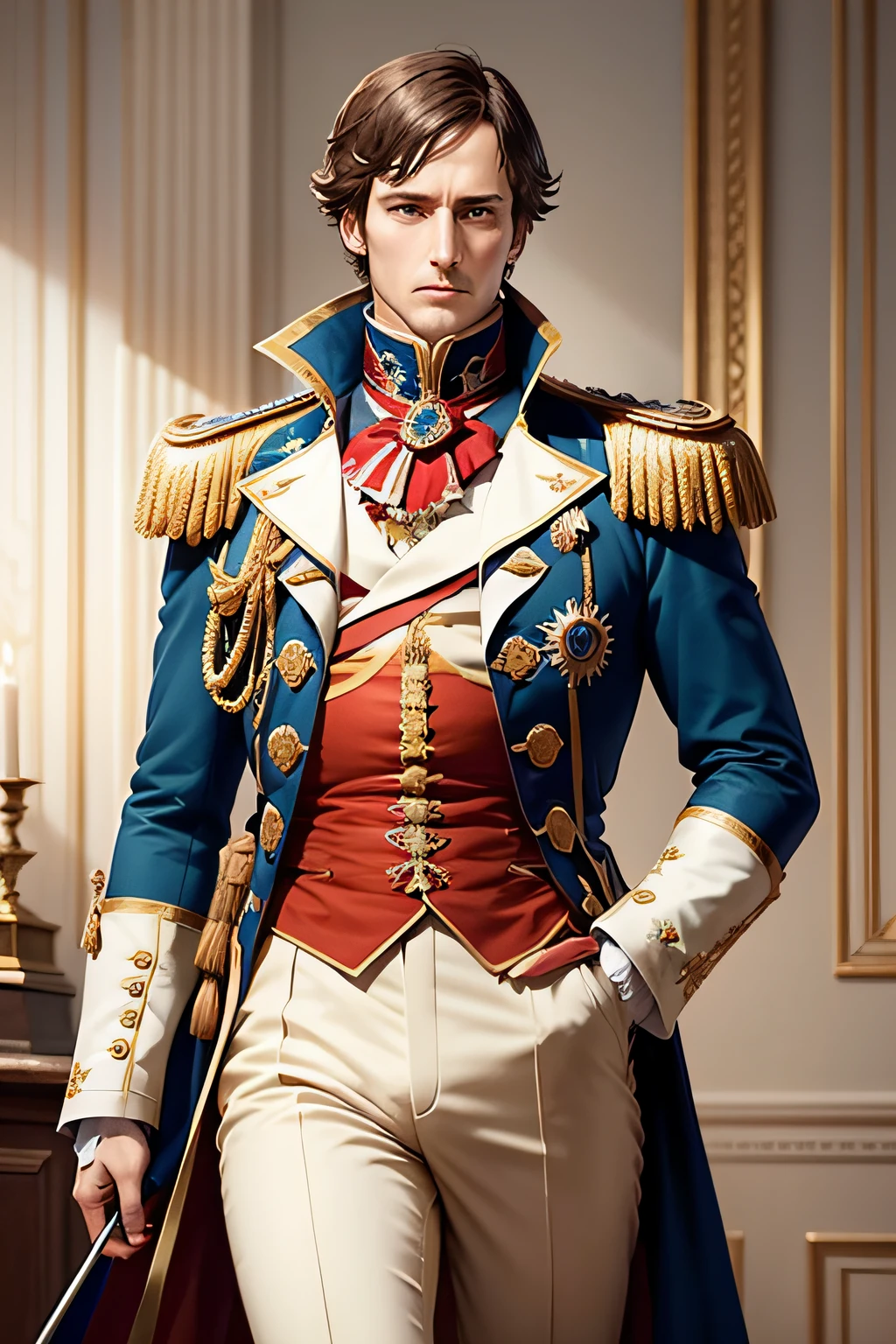 Can you generate me an image of Napoleon 1st, Very realistic and sharp