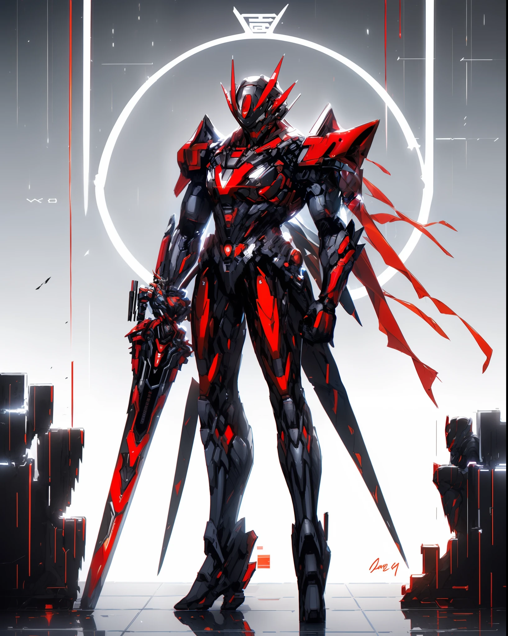 Superman man of steel in a futuristic suit with red lights, cyberpunk Superman, Superman mecha, superman beyond, in Superman:man of steel, black and red armor, amazing 8k character concept art, black and red reflected armor, high quality digital concept art, trending in cgsociety, trending cgsociety, crow in cyber armour, 8k render”