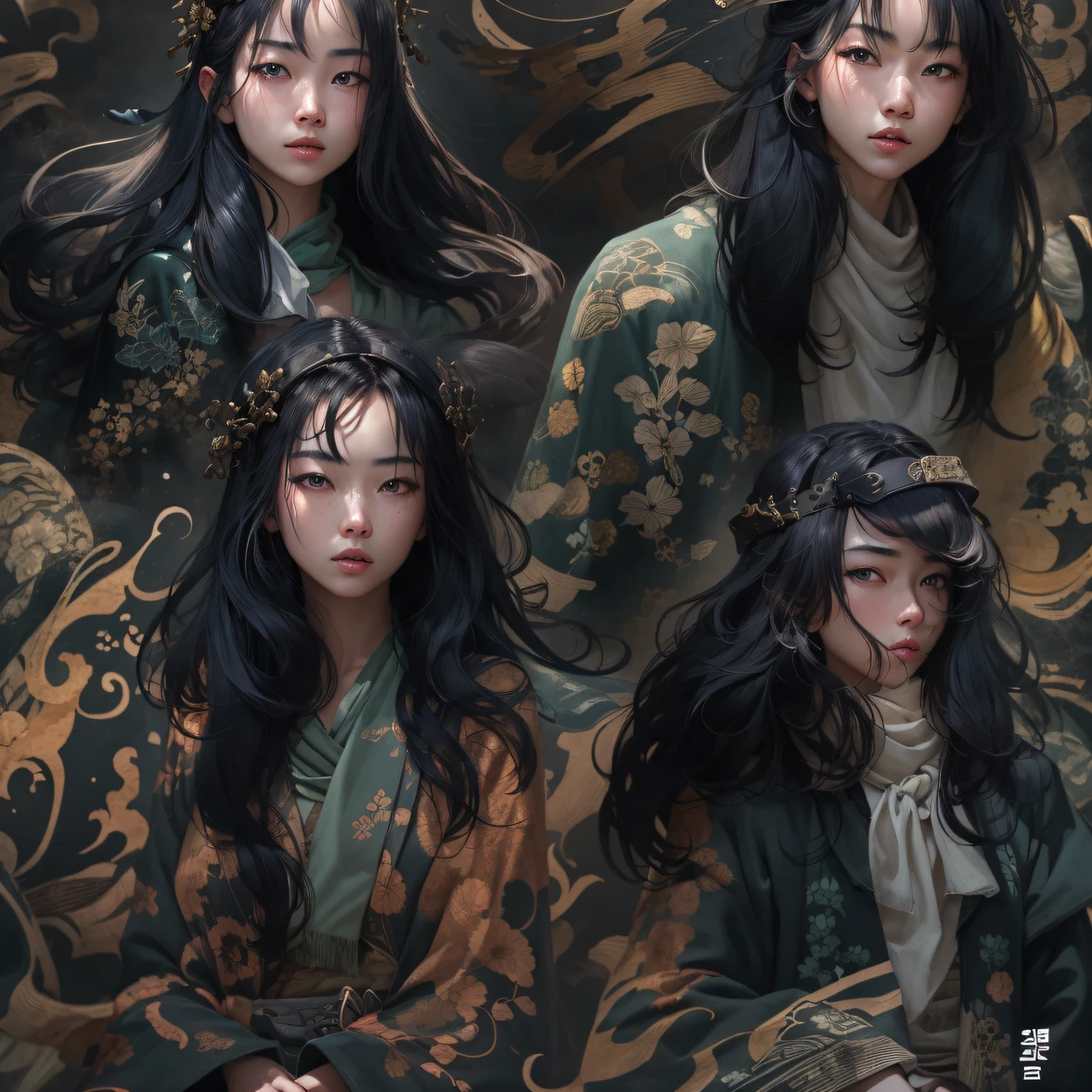 Side 32K,exteriors,Roof,People are small(tmasterpiece,k hd,hyper HD,32K)Long flowing glossy black hair,Tang dynasty complex,zydink, a color,mid afternoon(canyons), (Linen batik scarf), Combat posture, looking at the ground, Linen bandana, Chinese python pattern long-sleeved garment, Morning(Abstract gouache splash:1.2), Dark clouds lightning background,sprinkling(realisticlying:1.4),Black color hair,The dust is blowing,Background fog, A high resolution, the detail, RAW photogr, Sharp Re, Nikon D850 Film Stock Photo by Jefferies Lee 4 Kodak Portra 400 Camera F1.6 shots, Rich colors, ultra-realistic vivid textures, Dramatic lighting, Unreal Engine Art Station Trend, cinestir 800,Flowing and shiny black hair,(((National style building)))Full-body side