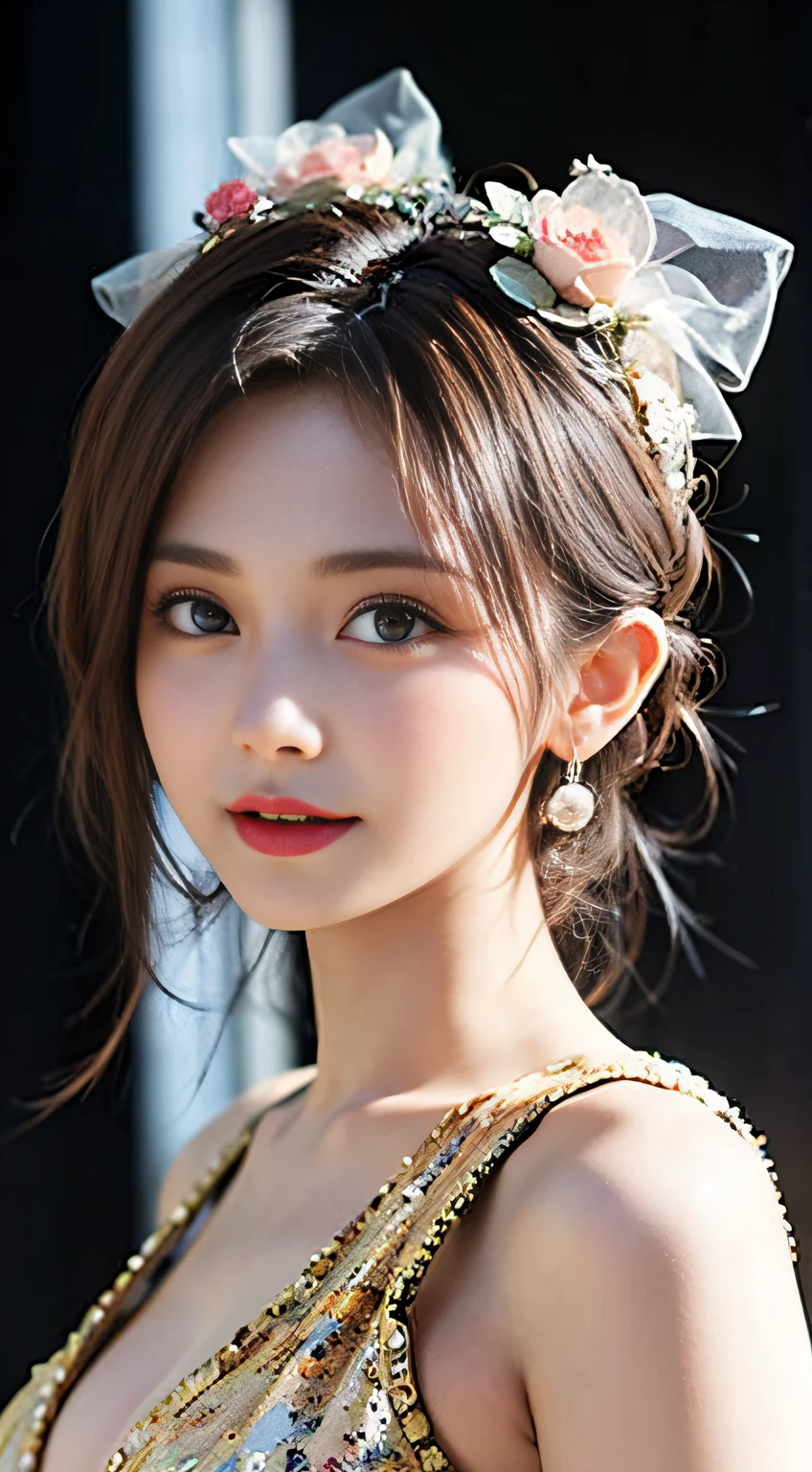 ((1 young and beautiful girl:1.2)), Cute Baby Turtle, (8K, RAW photography, top-quality, tmasterpiece:1.2), high-definition RAW color photography, professional photoshooting, ciinematic light, (masuter piece:1.5), (top-quality:1.2), (ssmile:1.2), (nedium breasts:1.2), Slender beautiful girl, eBlue eyes, Sexy and cool, with floral pattern, open breast, bare shoulders, pubick hair, (Carmelto details), Pleasure, it feels good, with her mouth open, rosette, florals,