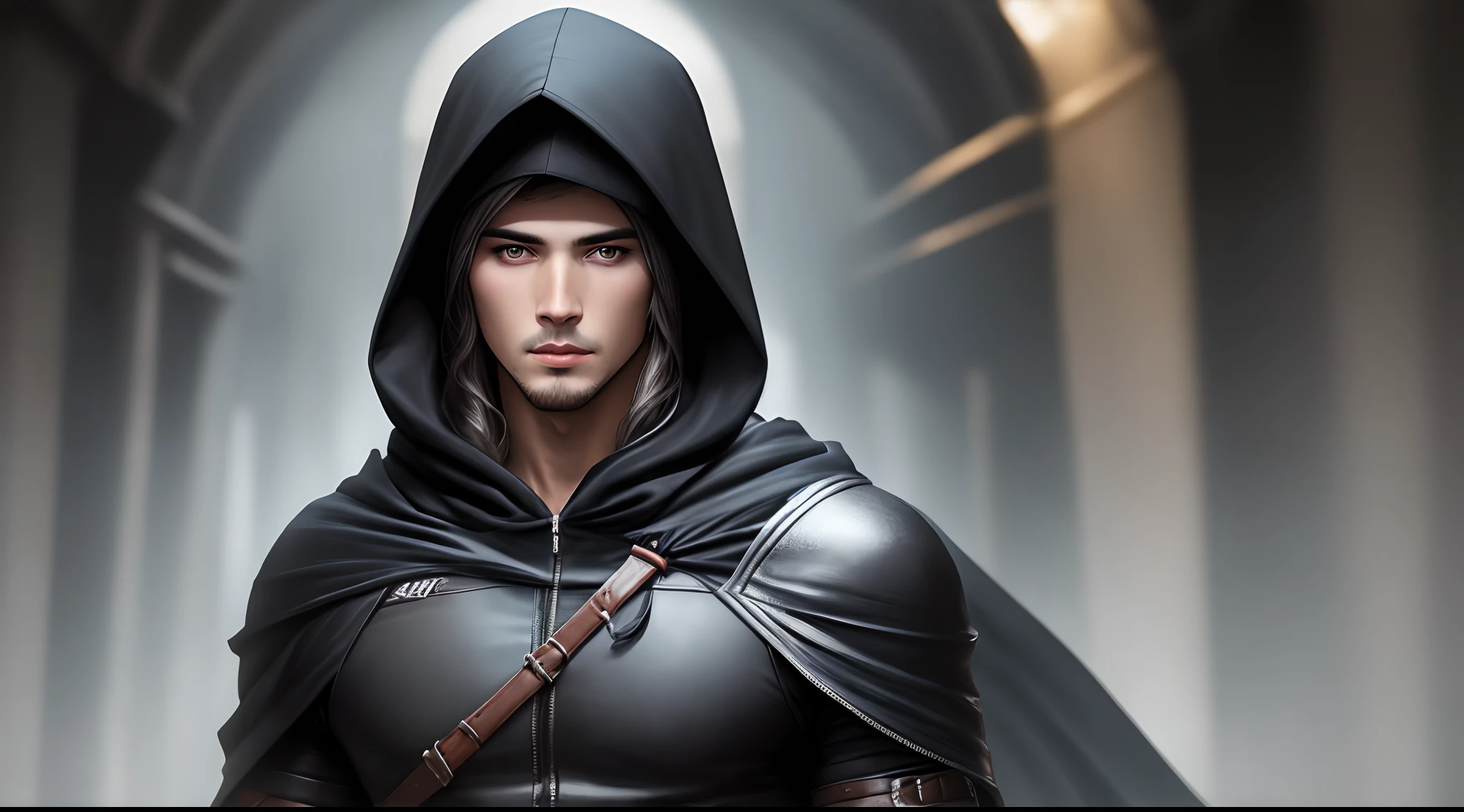 Black hooded man