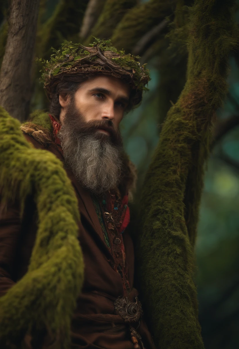 Tree man with beard details