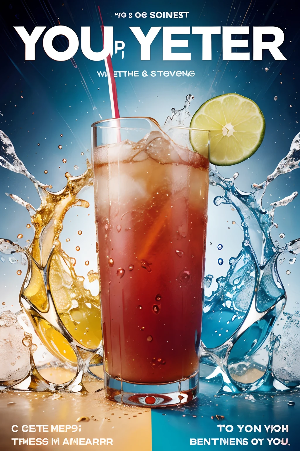 Young and energetic drink poster