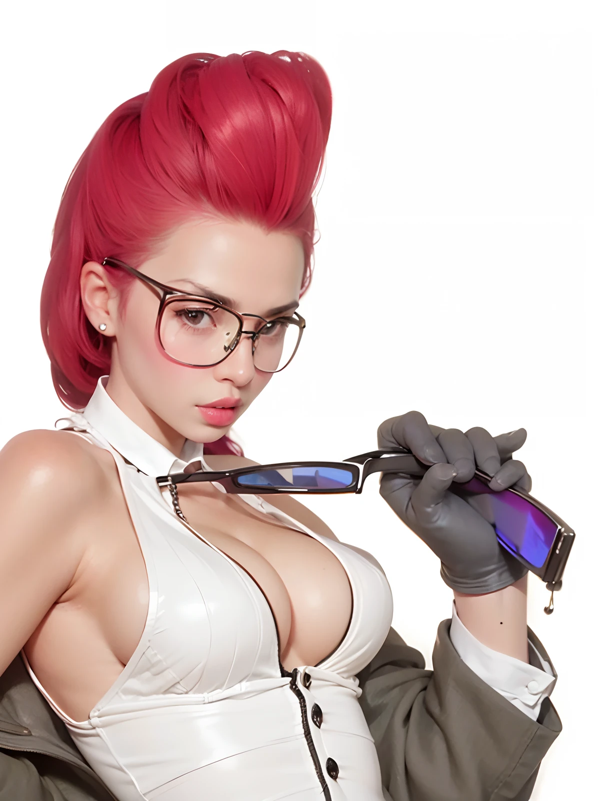 ((ultra realistic)), ((photorealism)), ultra detail, beautiful woman, ((wearing glasses))