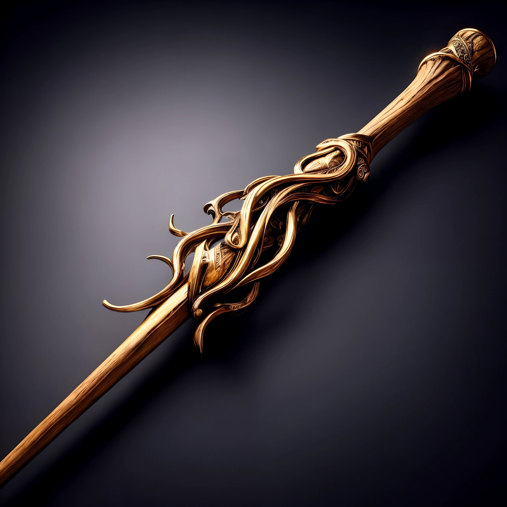 The wooden magic wand is a masterpiece of craftsmanship. Its hilt, intricately carved, resembles a finely adorned rapier with detailed relief patterns that evoke intertwining leaves and vines. Crafted from oak wood, the wand displays a deep and luxurious golden hue, accentuated by the natural wood grain that imparts a sense of age and power.
Its length is equally imposing, extending to thirty centimeters of pure magic. The wood is polished to a smooth and pleasing touch, providing a perfect balance between beauty and functionality. Every detail of this wand conveys a sense of mystery and reverence for the magic it holds, making it an essential tool for any wizard or witch seeking to master the unknown.