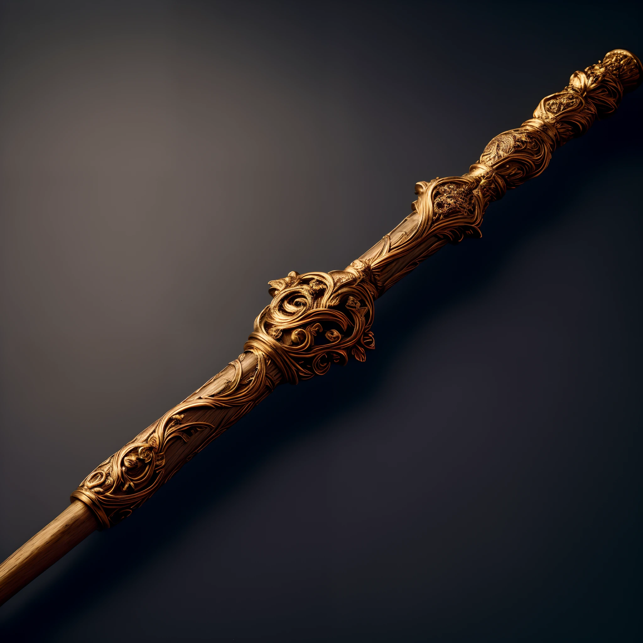 The Magic Wand, feito de madeira de carvalho envelhecido, It is a masterpiece of craftsmanship. Sua madeira exibe tons dourados e uma textura rica, revelando sua sabedoria antiga. On the rise, elegante e esguio como um rapier, It is adorned with intricate carvings that resemble intertwined vines. Seu comprimento imponente, approximately 35 centimeters, exala uma aura de poder e autoridade, while the tapered tip promises precision and dexterity in casting spells.