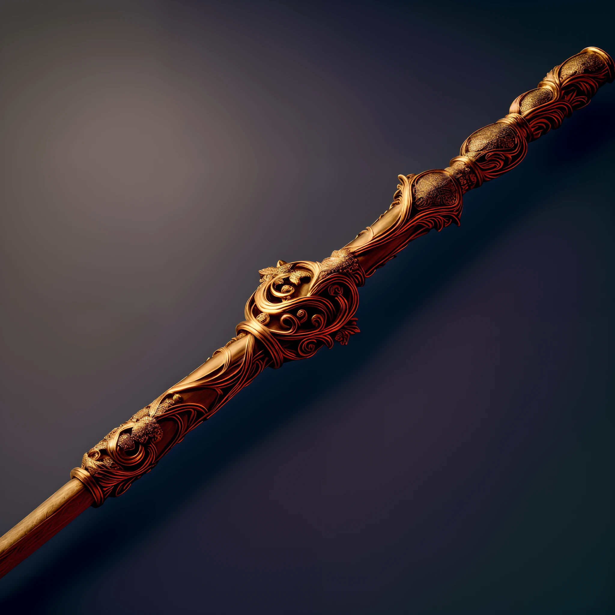 The Magic Wand, feito de madeira de carvalho envelhecido, It is a masterpiece of craftsmanship. Sua madeira exibe tons dourados e uma textura rica, revelando sua sabedoria antiga. Em alta, elegante e esguio como um rapier, It is adorned with intricate carvings that resemble intertwined vines. Seu comprimento imponente, approximately 35 centimeters, exala uma aura de poder e autoridade, while the tapered tip promises precision and dexterity in casting spells.