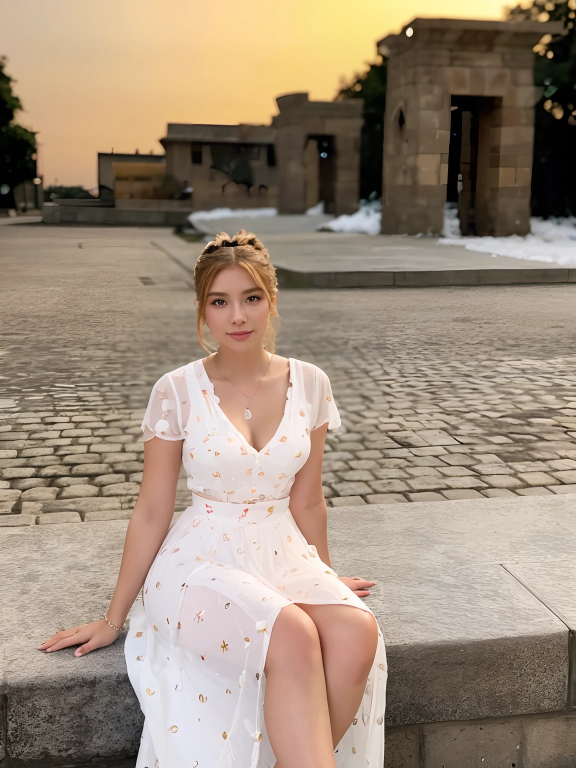 Turn this image into a Disney Anime princess according to her figure outfit lighting personality