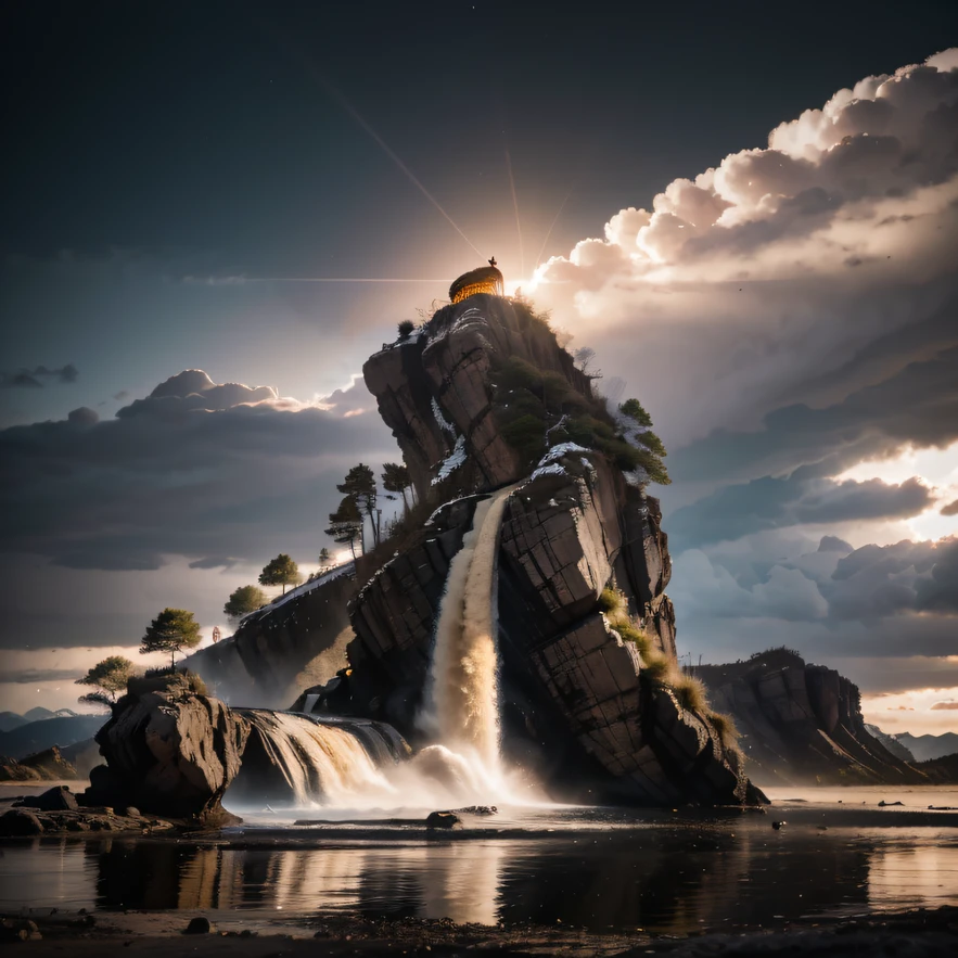 The land of mountains and seas（Hanging Mountain）， （Agate tree）， The angry fighting stance of the jackal, tiger and leopard， looking at the ground，Animal World（Abstract propylene splash：1.2）， Dark clouds lightning background，canyons（realisticlying：1.4），Dapeng spreads its wings， A high resolution， the detail， RAW photogr， Sharp Re， Nikon D850 Film Stock Photo by Jefferies Lee 4 Kodak Portra 400 Camera F1.6 shots, Rich colors, ultra-realistic vivid textures, Dramatic lighting, Unreal Engine Art Station Trend, cinestir 800，Flowing black hair,（（（Sea Classic）））The wounded lined up in the streets（dark cloude）salama（Flax），Vibrant colors, (4 Phoenix), (4 Phoenix)