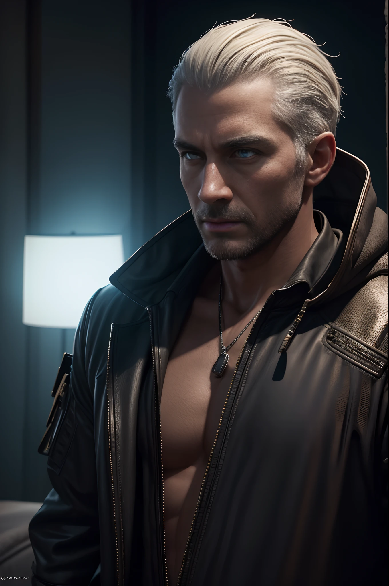 1male people,((hyperrealistic detailed)), portlate, globalillumination, Shadow, octan render, 8K, ultrasharp,Metal,Convoluted