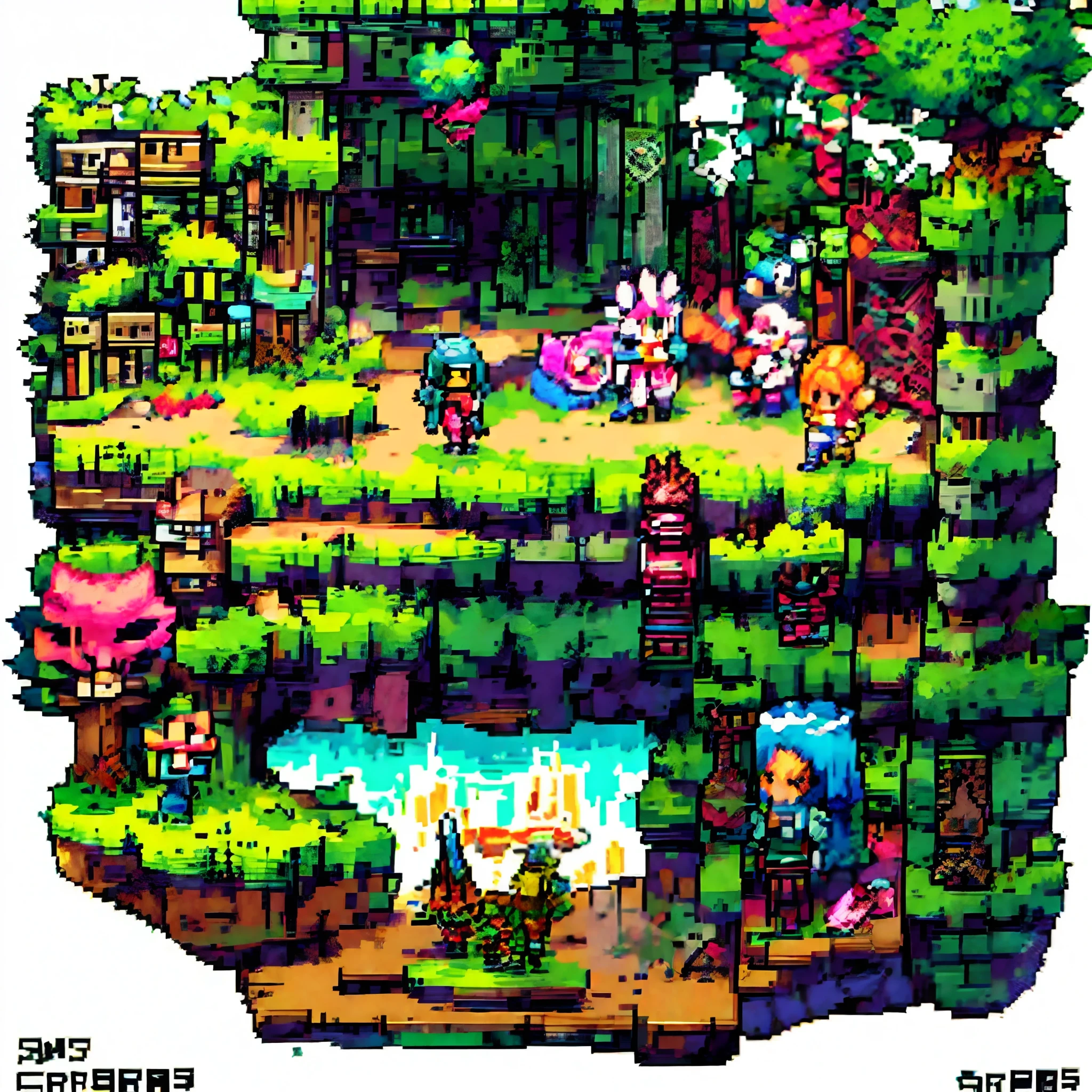 Pixel art, game items like Terraria, game materials, game weapons, colorful things, etc.