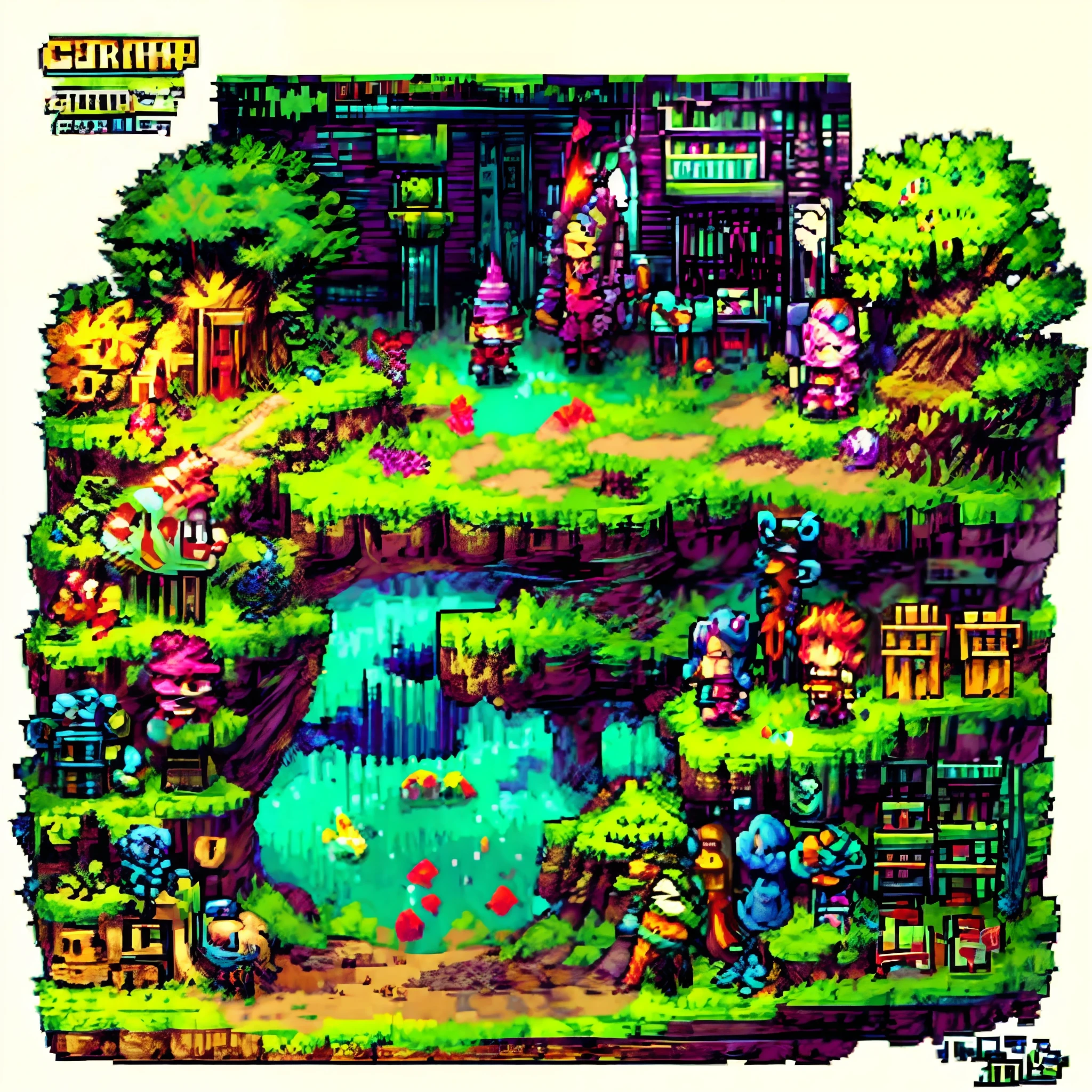 Pixel art, game items like Terraria, game materials, game weapons, colorful things, etc.