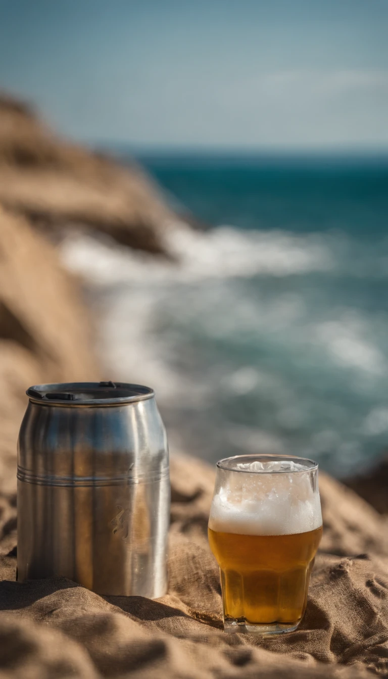 Ttis/2023 en la playa bebiendo una cerveza