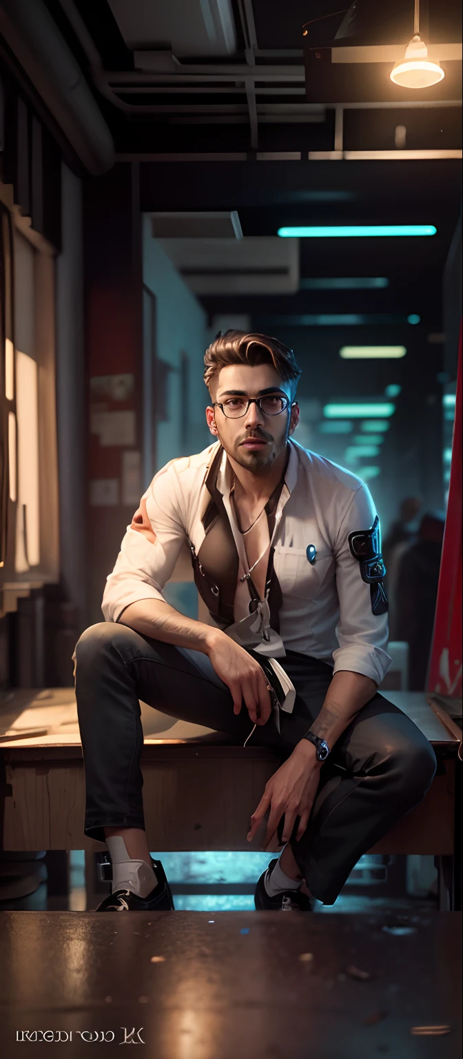 Change background cyberpunk handsome boy, realistic face, 4k ultra realistic