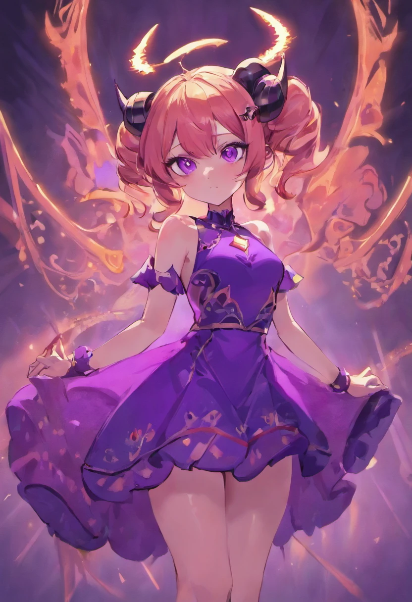 a cartoon drawing of a woman with horns and a purple dress, portrait of demon girl, demon girl, dnd portrait of a tiefling, girl design lush horns, tiefling, demon anime girl, portrait of a female demon, beautiful succubus, with horns, succubus in sundress portrait, succubus, white horns queen demon, tiefling from d & d