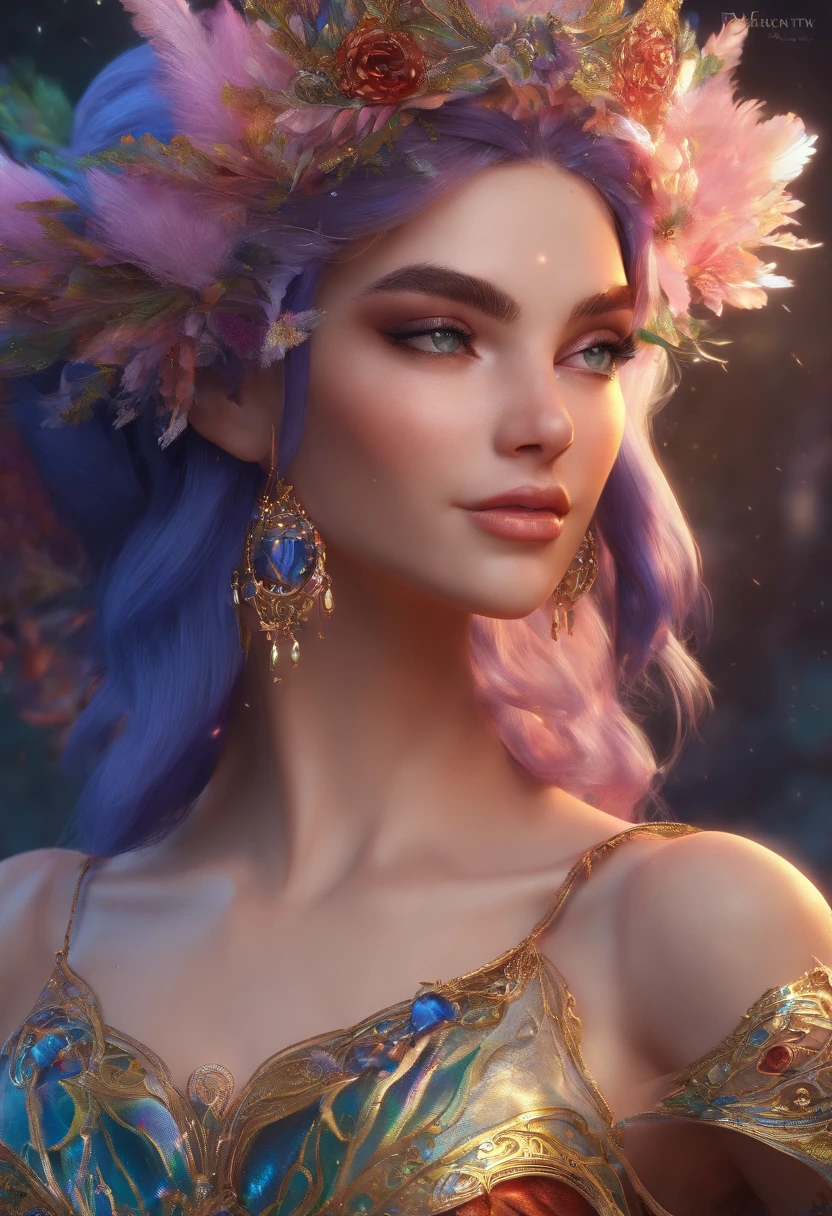 um close up de uma mulher em um vestido roxo com um vestido roxo, elfo bonito com pele violeta, bela condessa elfa escura, Rainha elfa bonita e elegante, estilo de arte de fantasia, elegant cinematic fantasy art, princesa elfo escuro, bela arte de fantasia, muito bonito elven top model, arte de fantasia detalhada, elfo de pele azul, elfo feminino bonito e elegante
