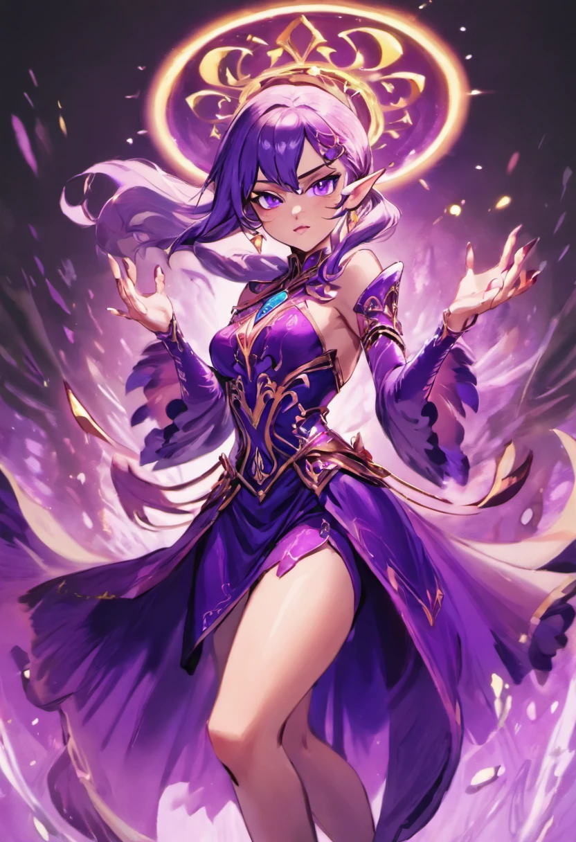 um close up de uma mulher em um vestido roxo com um vestido roxo, elfo bonito com pele violeta, bela condessa elfa escura, Rainha elfa bonita e elegante, estilo de arte de fantasia, elegant cinematic fantasy art, princesa elfo escuro, bela arte de fantasia, muito bonito elven top model, arte de fantasia detalhada, elfo de pele azul, elfo feminino bonito e elegante