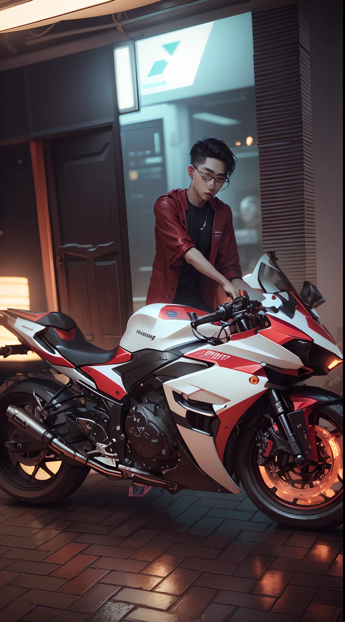 (hiperrealisme:1.1),(detail:1.2)8k,cyberpunk handsome korea boy, realistic face 8k, ultra realistic, bokeh