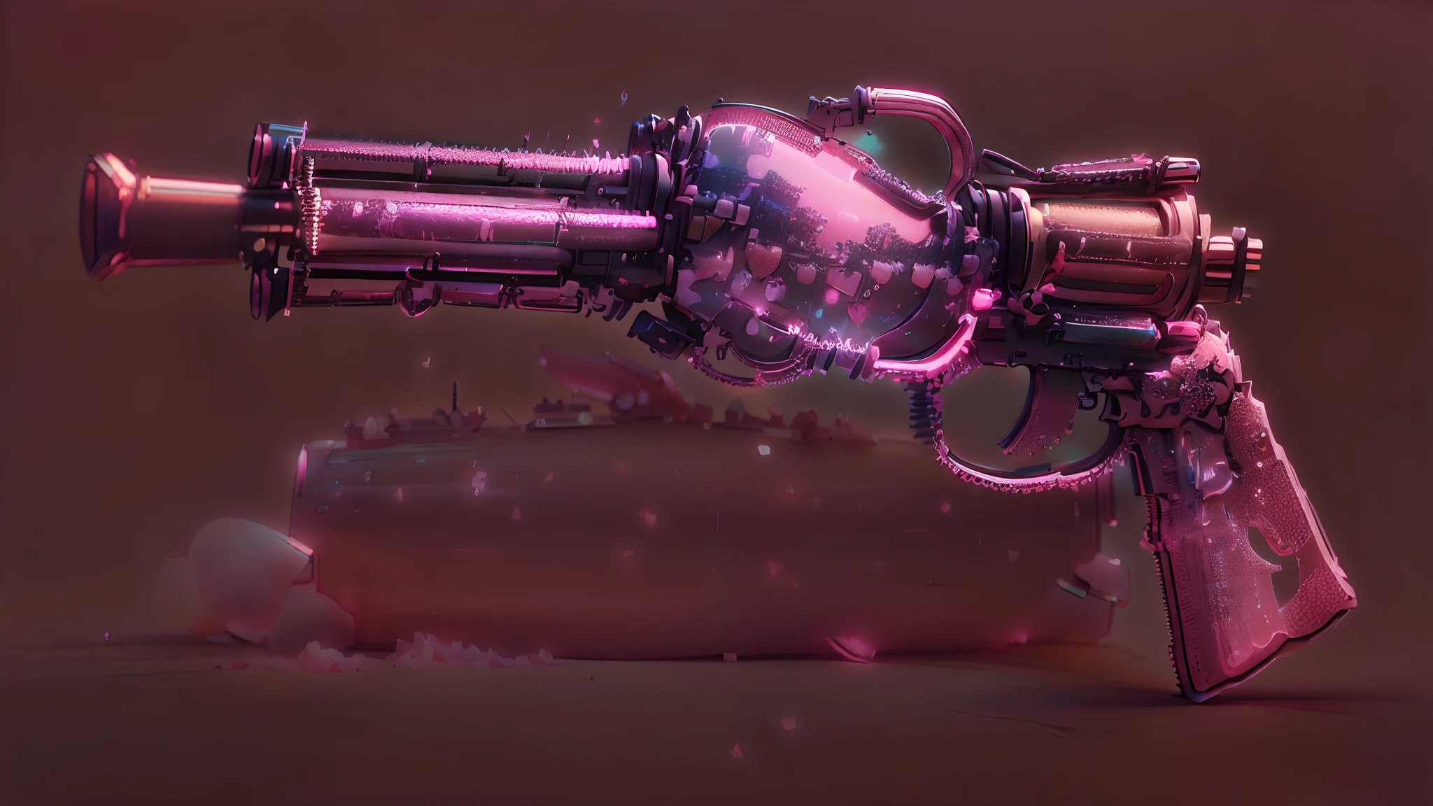 Bimbo gun, bimbofying ray, bimbo Ray, bimbo themed gun bimbo gun bimbofication ray, girly, pink, extremely girly, ((absurdly_hyperfeminine: 2.5)), ((girly_gun: 2.5)), ((extremely_bimbo_themed: 2.5))