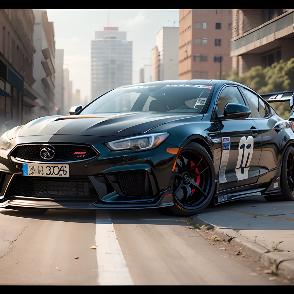 car sport full black realistic cinematique whit bag girl --auto --s2