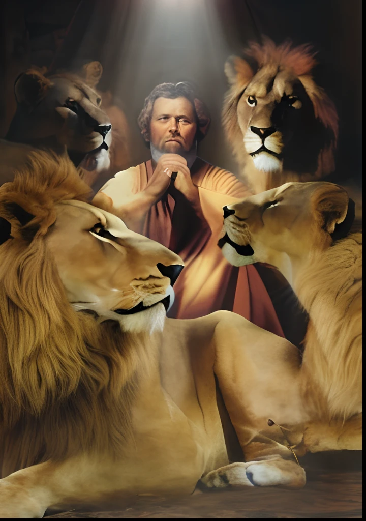 Daniel in the den with the lions