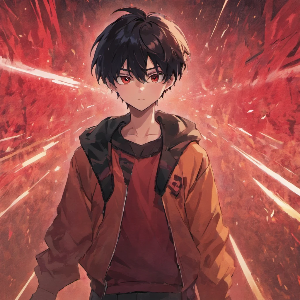 Black-haired protagonist boy、Stand in front of the red AE86LEVIN