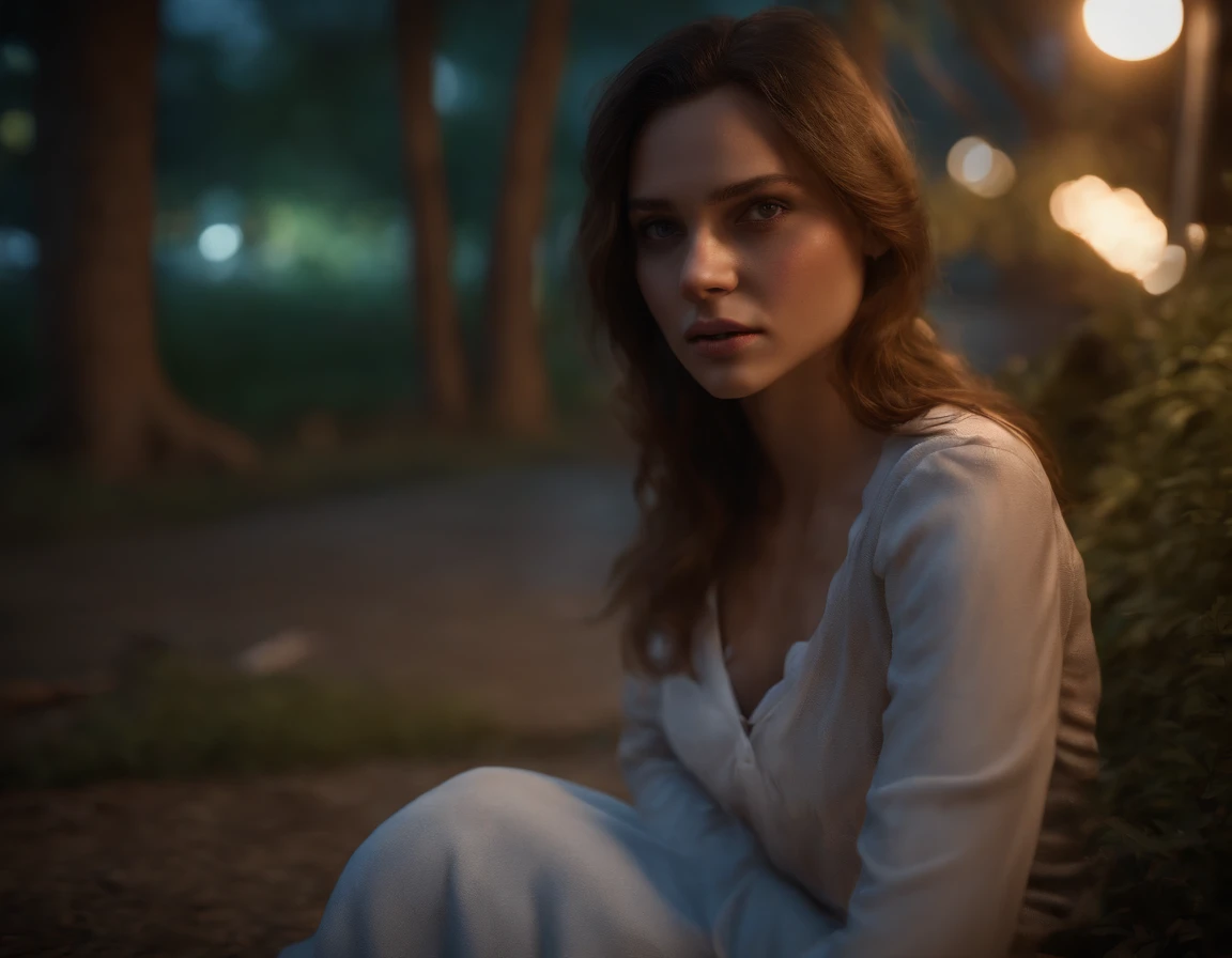 (extremely detailed) unconscious girl (16),(disturbing detail,descriptive) bra and underwear,lying on the ground,covered in blood,(best quality,realistic) lighting and texturing,(realistic) skin texture,(realistic) clothing texture,(realistic) blood effects,(realistic) facial features,(realistic) hair texture,(realistic) environment details,(captivating and detailed) background,night setting,emergency scene,ambulance Sirens,(emphasize environmental details) trees and foliage,streetlamp lighting,vivid colors