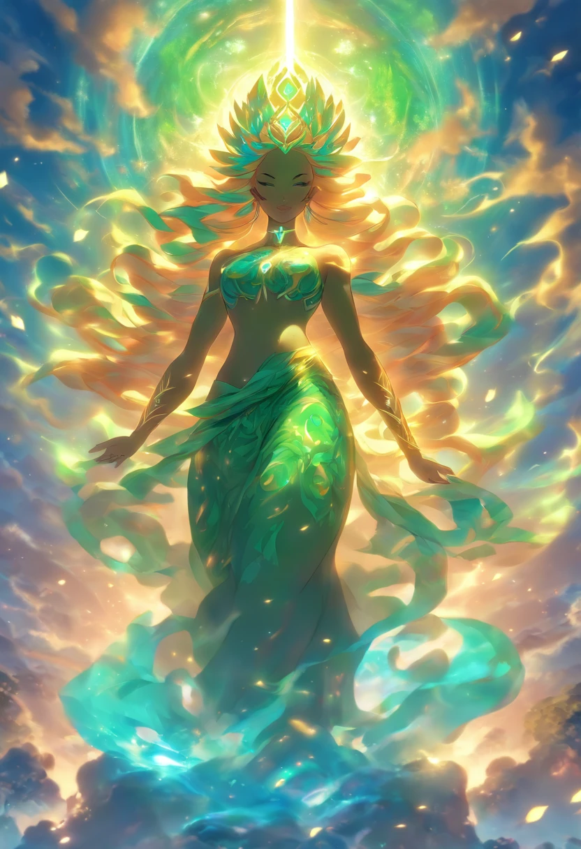 (((Goddess Mother Earth))) best quality, ultra-high resolution, 4K detailed CG, masterpiece,PACHAMAMA,Nature,Inca mythology, aesthetics,((standing pose)), Beautiful image, centered on screen, full body