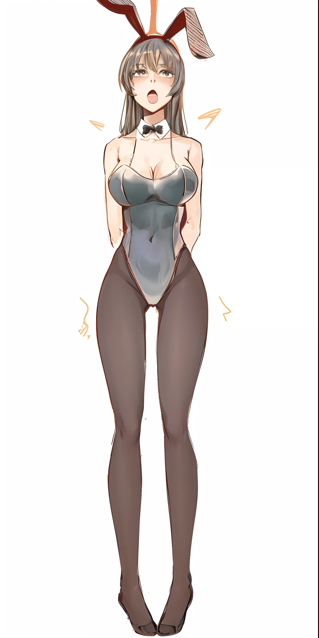 Cartoon picture of a woman with rabbit ears and bra top, full body portrait of a short!, full - body!, full length image, full body photos, !!full-length portrait!!, realistic shaded perfect body, Full Character Body, full - body!!, Perfectly shaded body, full body concept, full - body;, Realistic SFW proportions, The whole body is very detailed