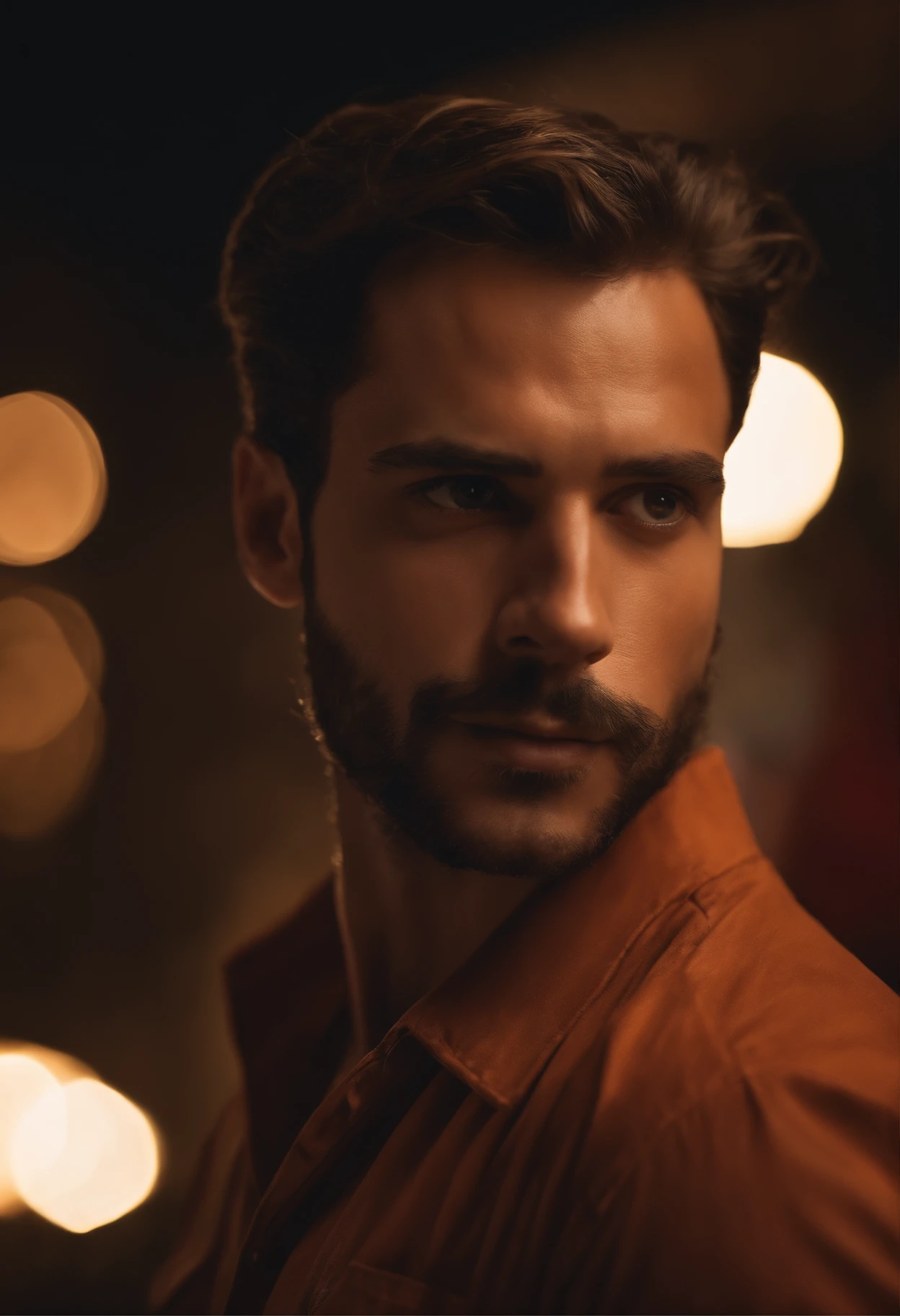 ((best quality, 8k, master part: 1.3)), (foco nítido: 1.2) camera focus on a guy with bad eyes