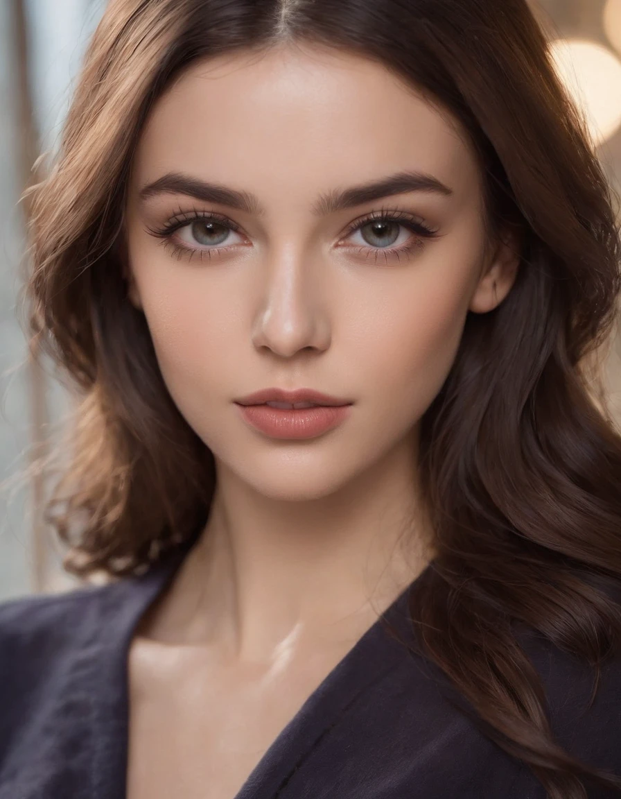 Femme arafed en culotte, fille sexy aux yeux bruns, gros seins nus, Portrait Sophie Mudd, brown hair Selfie of a young woman, Violet Myers, sans maquillage, maquillage naturel, looking straight at camera, Visage avec Artgram,  Superbe photo du corps entier