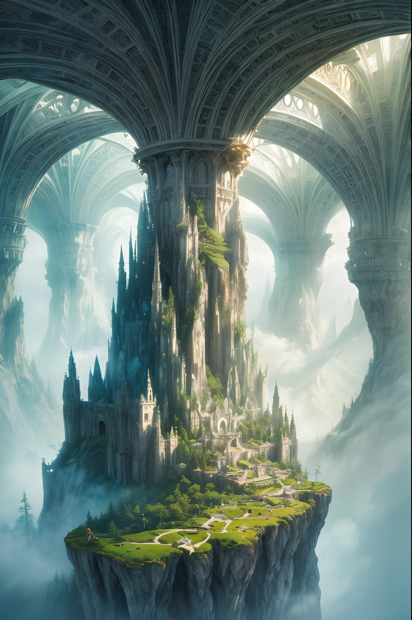 (best quality, highres, realistic:1.2), vibrant colors, dreamlike atmosphere, intricate details, ethereal lighting, otherworldly landscapes, enchanting creatures, ethereal beauty, magical visions, intricate flora and fauna, mesmerizing vistas, whimsical elements, mythical creatures, epic adventures, harmonious blend of nature and fantasy, Roger Dean inspired landscapes, mesmerizing surrealism, captivating imagination, evocative storytelling, breathtakingly grand scenes, awe-inspiring beauty, ethereal essence.