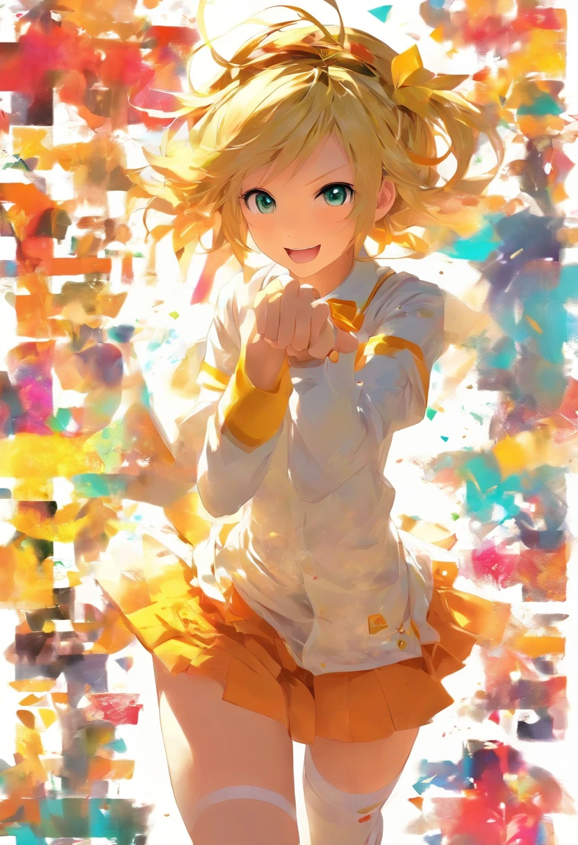 kagamine rin, School uniform, White underwear panties, Skirt, White background,Instruction manual diagram, Performance Diagram,