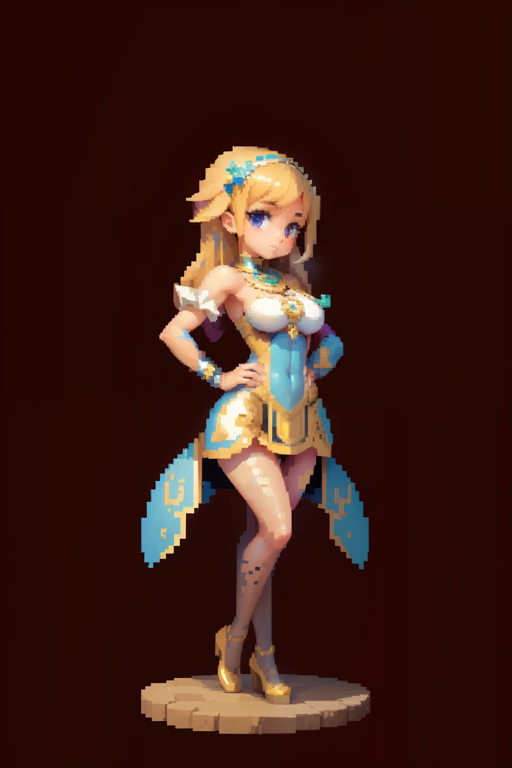 ((Obra maestra)), Calidad superior, (La mejor calidad), (Hight Delail) ,pixel-art, 1girl, cuerpo completo,pixelado,pixel girl