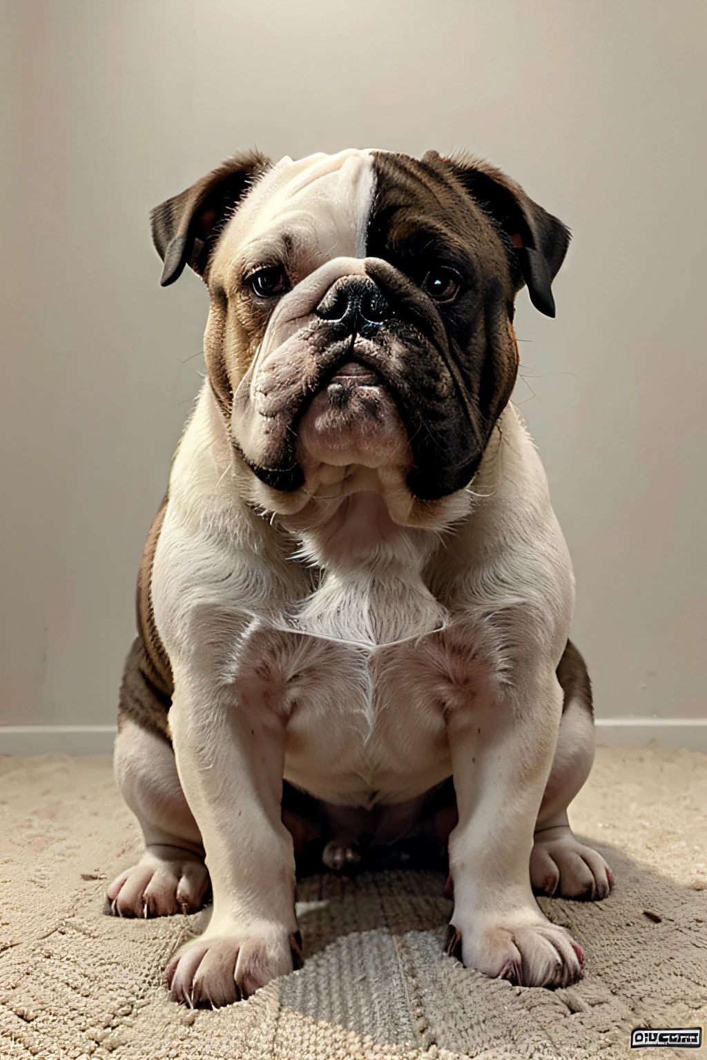 bulldog campeiro com terno feliz