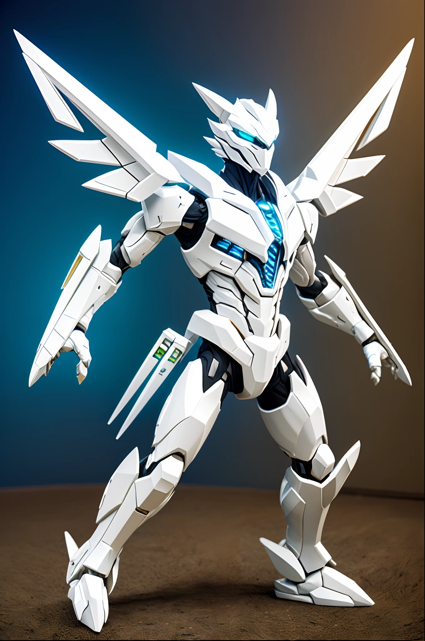 The Battle Mode of the White Dragon Zord is a breathtaking transformation, amplifying its prowess and ferocity. The sleek white and silver armor evolves into a formidable exoskeleton, reinforced with advanced energy shielding. Its wings extend, now equipped with cutting-edge plasma blasters, while its tail transforms into a devastating energy blade. The White Dragon Zord's eyes glow with intensified power, and its streamlined body allows for lightning-fast maneuvers.