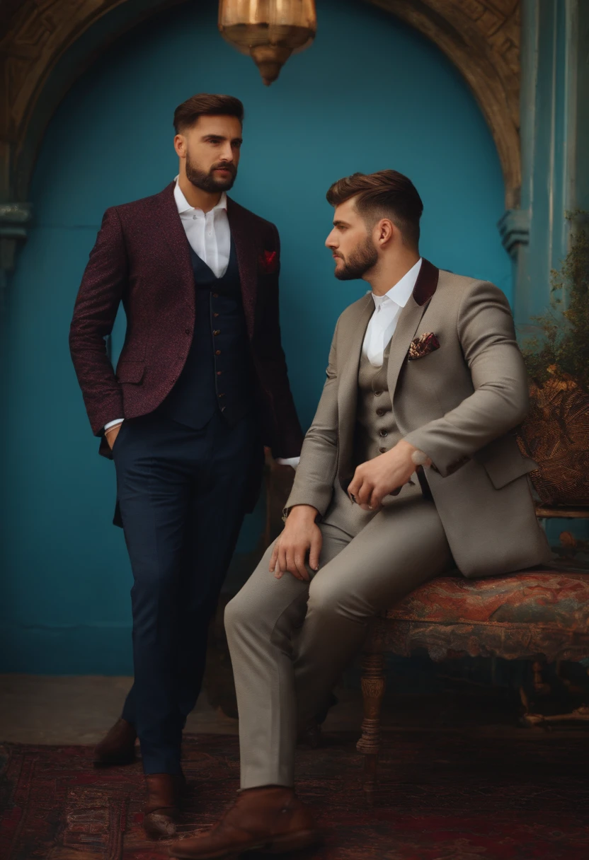Balkan Young Short Slightly Chunky Man with Suit
