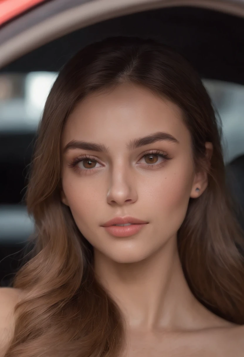 ((Italian tanned skin, Attractive Italian 25 year old )), ((Its beauty is undeniable)), ((Excited cute face)), ((Hyper Detailed Brown Eyes,)), ((Pose mignonne)), sexy, porter un t-shirt noir sur un pantalon marron, (( cheveux longs,)), (( peau)), ((assis, Vue de face)), ((toucher ses propres jambes dans une pose sexy)), She takes a selfie in a car at night but is not sure if she is going to be able to take a selfie, super realistic, Sharp Focus CGI, photoreallistic, High detail, Realstic, ((imperfections visibles, belle mais pas parfaite)), ((freckles)), ((regard coquin)), ((Apparent facial defects)), ((moles)), Best quality, Hdr, High quality, high-definition, Extremely detailed, 8k wallpaper, Intricate details, 8K UHD, Full-HD, (photo realist:1.2), contraste, intense illumination, lighting cinematic, natural lighting, hard light, contre-jour, Illumination globale, occlusion ambiante, sein moyen 2.0