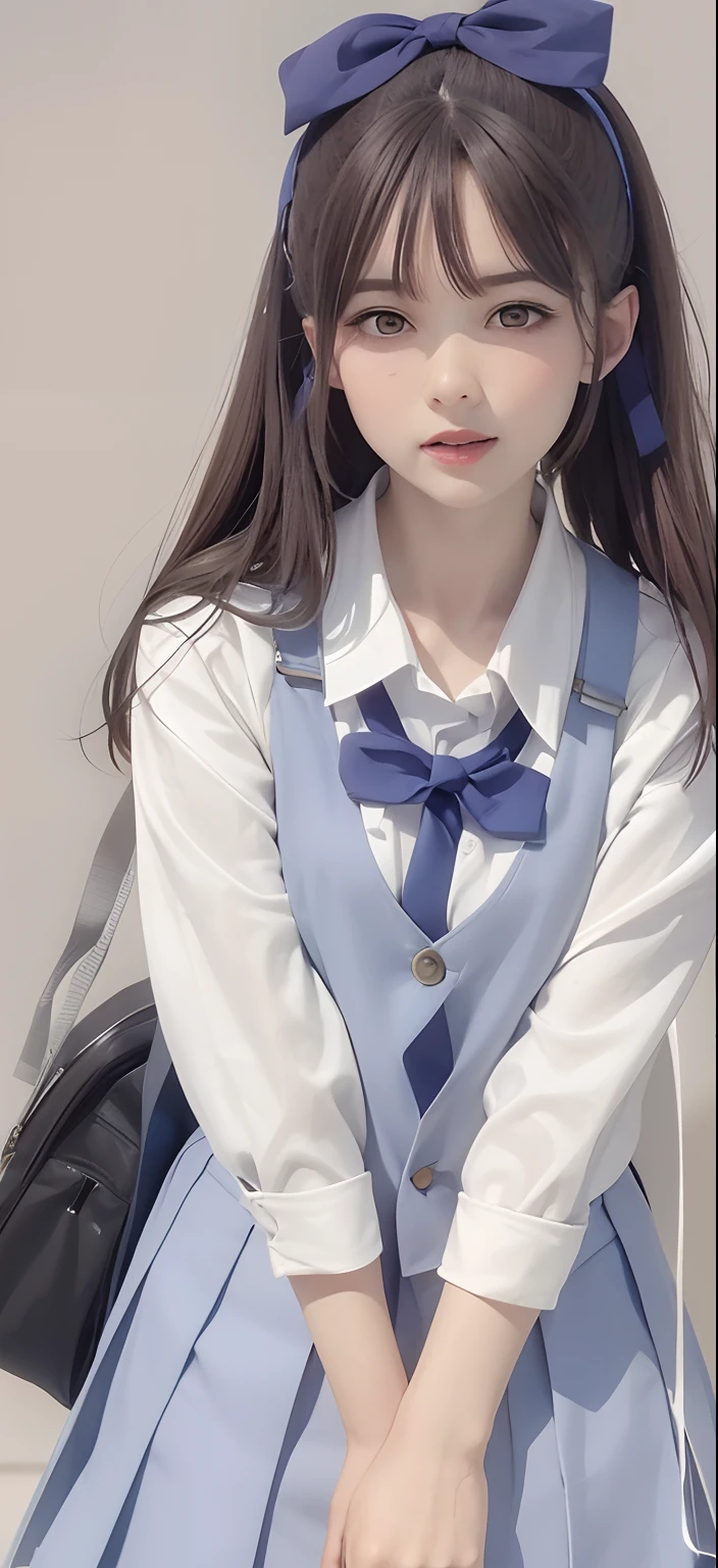 An image of a girl in a school uniform posing for a photo of Arafod, JK school uniform, Magical school student uniform, japanese girl school uniform, seifuku, Japanese school uniform, in school uniform, ulzzangs, in school uniform, magic school uniform, wearing a Japanese school uniform, wearing a shirt with a tie, school uniform, bowknot, Style anime