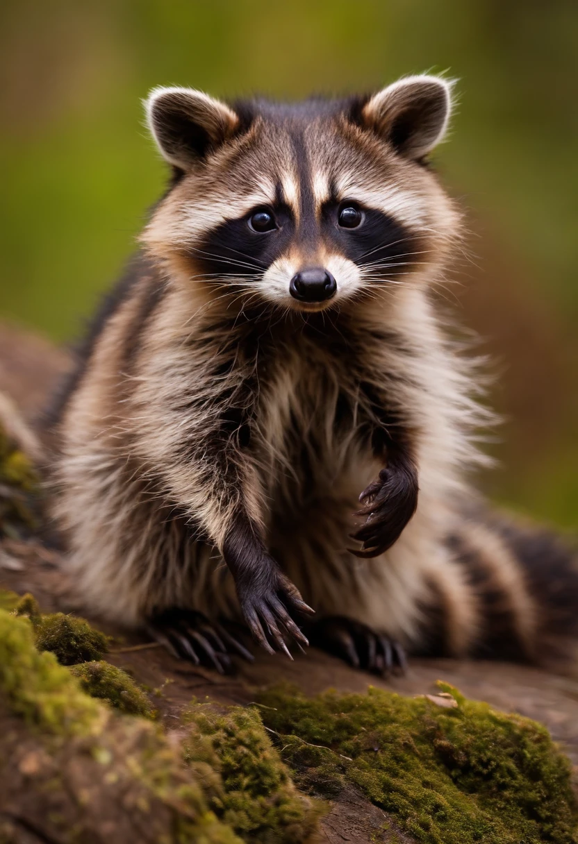 Baby raccoon poops and smelly poop comes out of him and flies flock to her