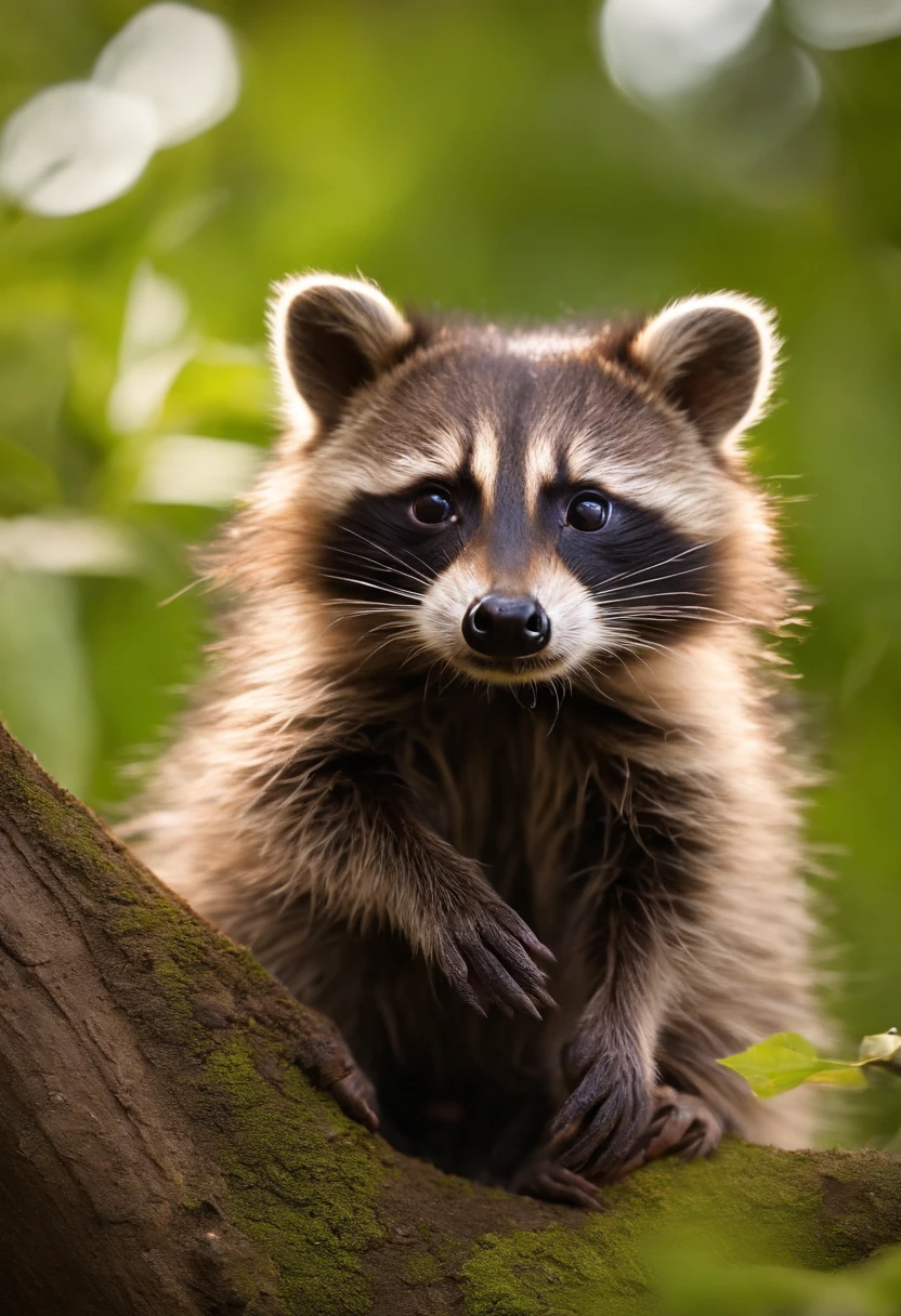Baby raccoon poops and smelly poop comes out of him and flies flock to her