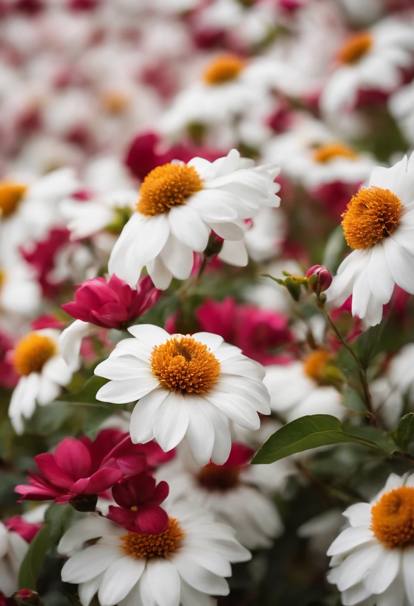 Petalas de cerejeira em fundo branco com circulo branco no meio