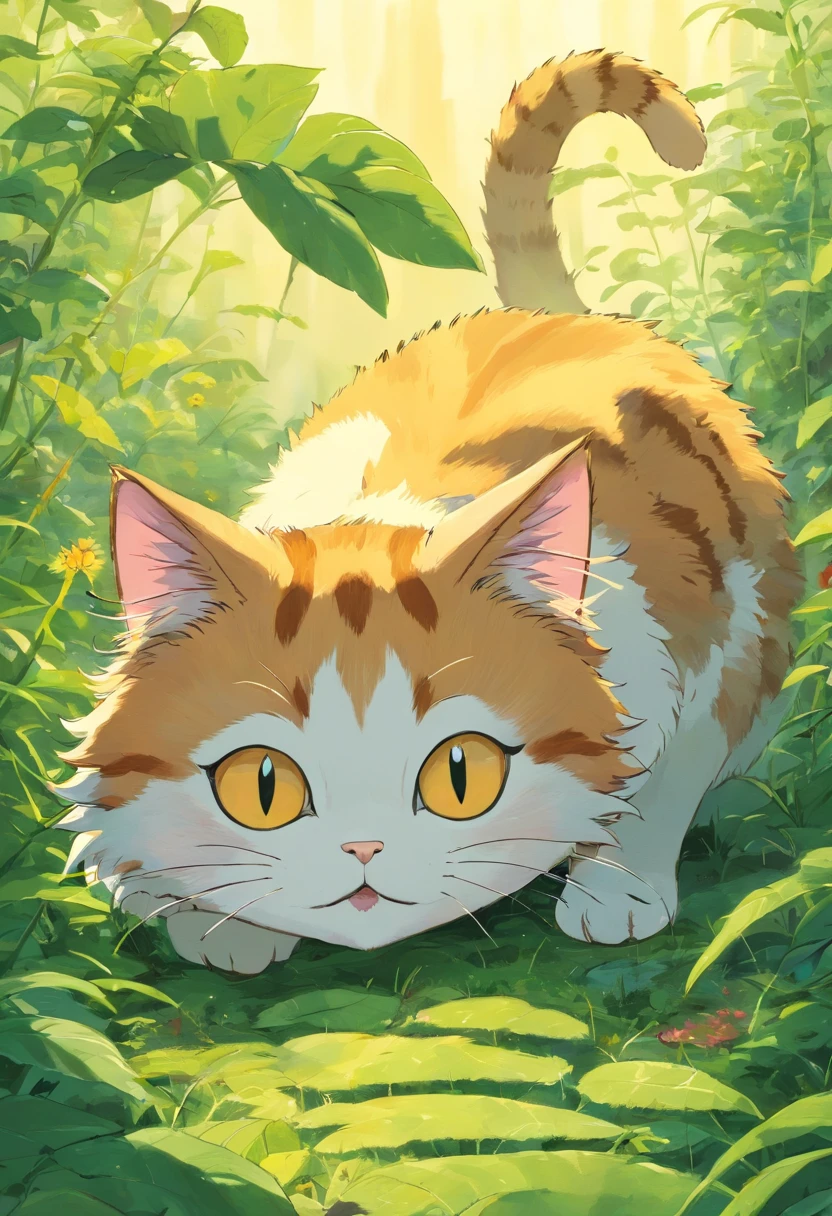 A cat mixed with a catapillar