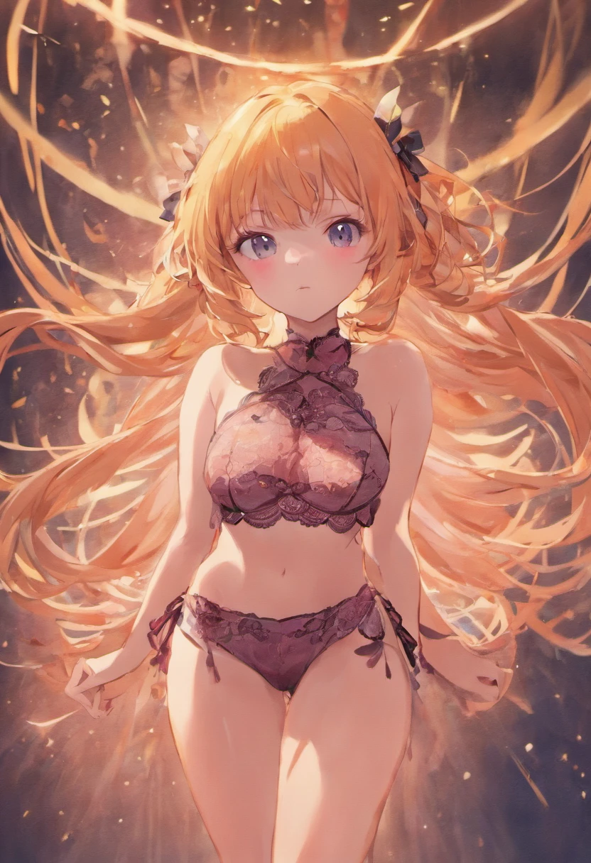 top-quality、masterpiece、hight resolution、Wuxi 1girl、Small bra、Lace panties、Super beautiful face、Super beautiful eyes、Super beautiful hair、