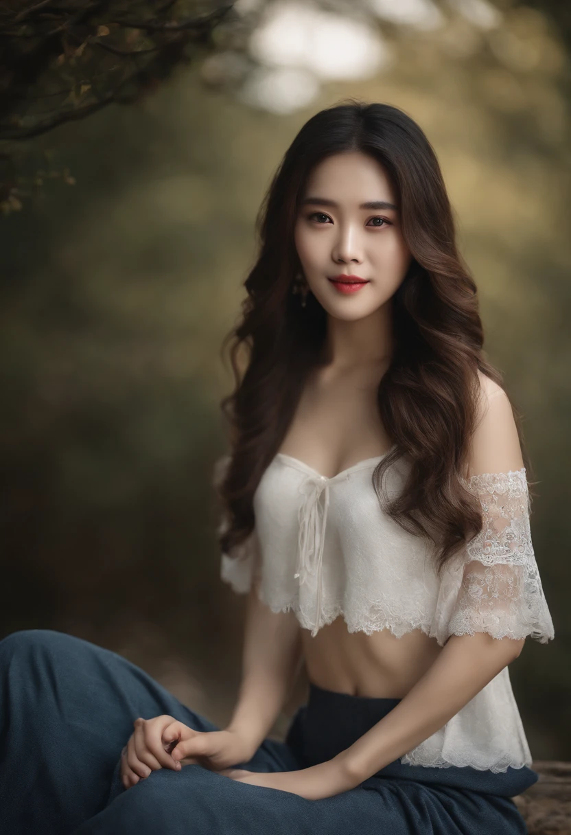 top-quality、masterpiece、hight resolution、Wuxi 1girl、Small bra、Lace panties、Super beautiful face、Super beautiful eyes、Super beautiful hair、