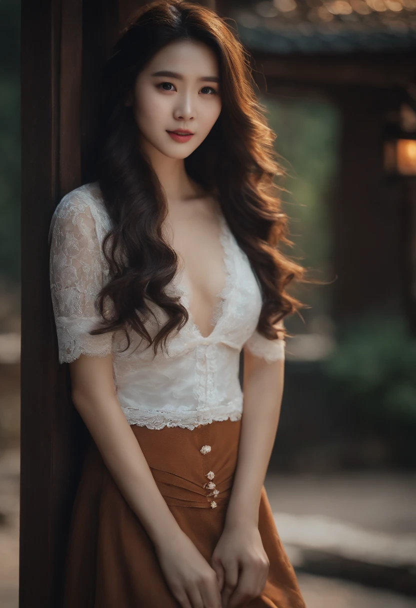 top-quality、masterpiece、hight resolution、Wuxi 1girl、Small bra、Lace panties、Super beautiful face、Super beautiful eyes、Super beautiful hair、