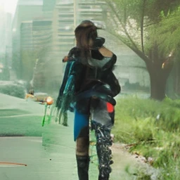 Change background cyberpunk realistic face
