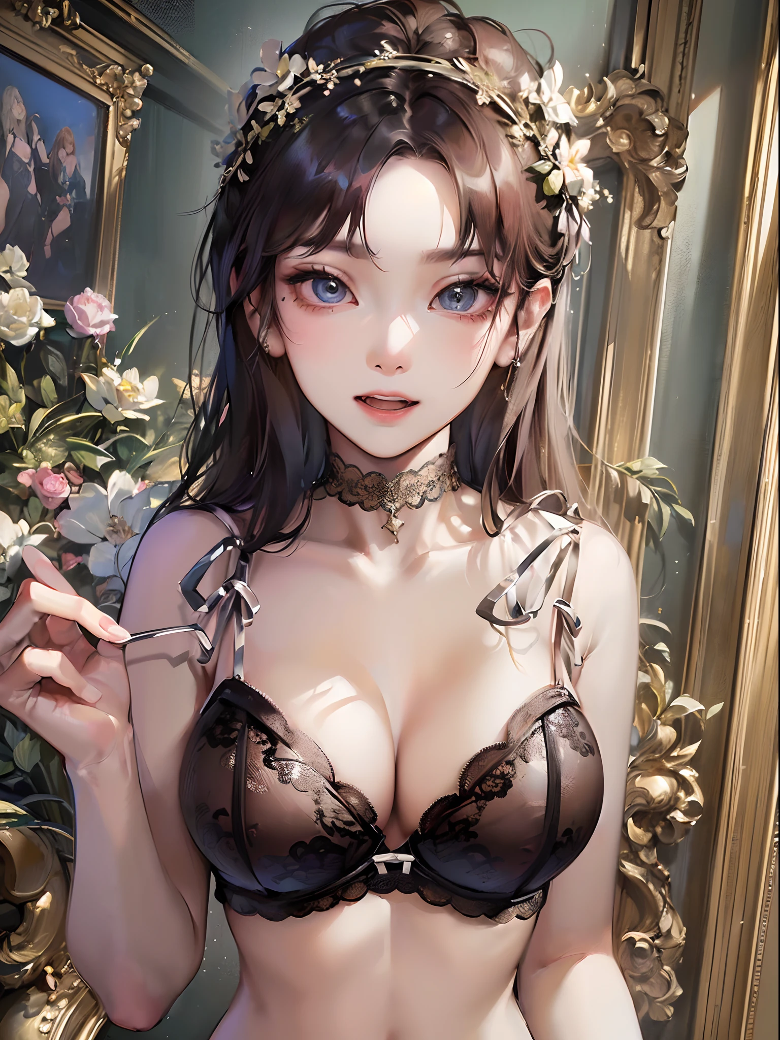 ((Finest quality)),(超A high resolution),(ultra-detailliert),(Meticulous portrayal),((Best CG)),(Finest works of art),Ultra-Precision Art,The art of astounding depiction, (1人の女性:1.5),((appearance々Sexy Lingerie:1.8)),appearance々Hairstyles,