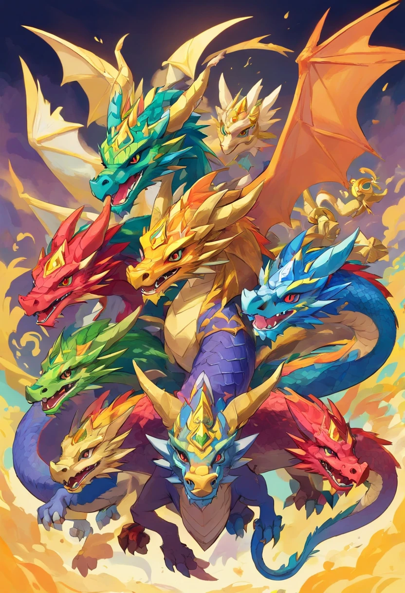 Dragon with 5 heads, tiamat